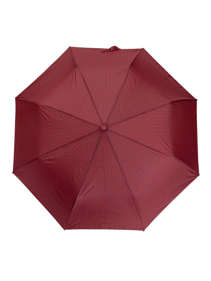 COFI 1453 Teleskop Taschenschirm mit Schutzhülle mit Muster Fiberglas-Gestell in Weinrot günstig kaufen 100 cm