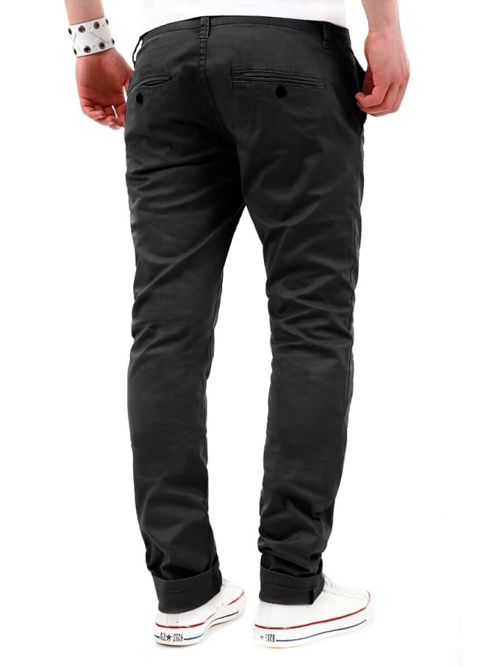 behype Chinohose Heritage in schwarz günstig kaufen