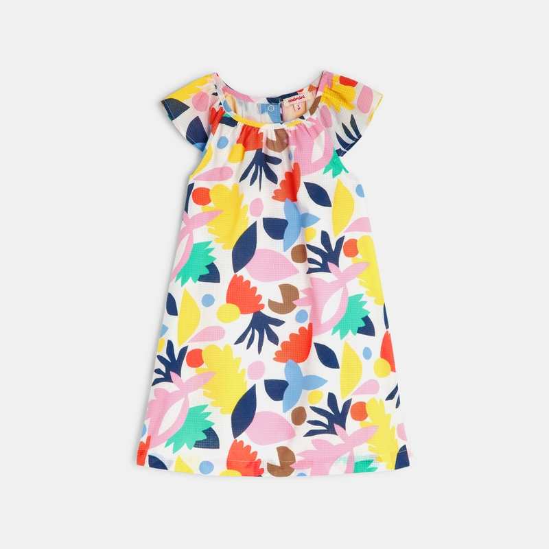 Robe bébé fille à motifs abstraits blanche Catimini