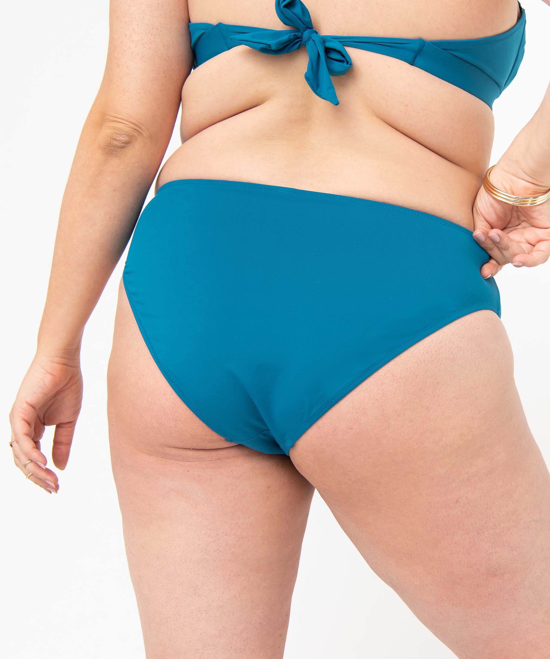 Bas de maillot de bain femme grande taille coupe classique bleu | GEMO