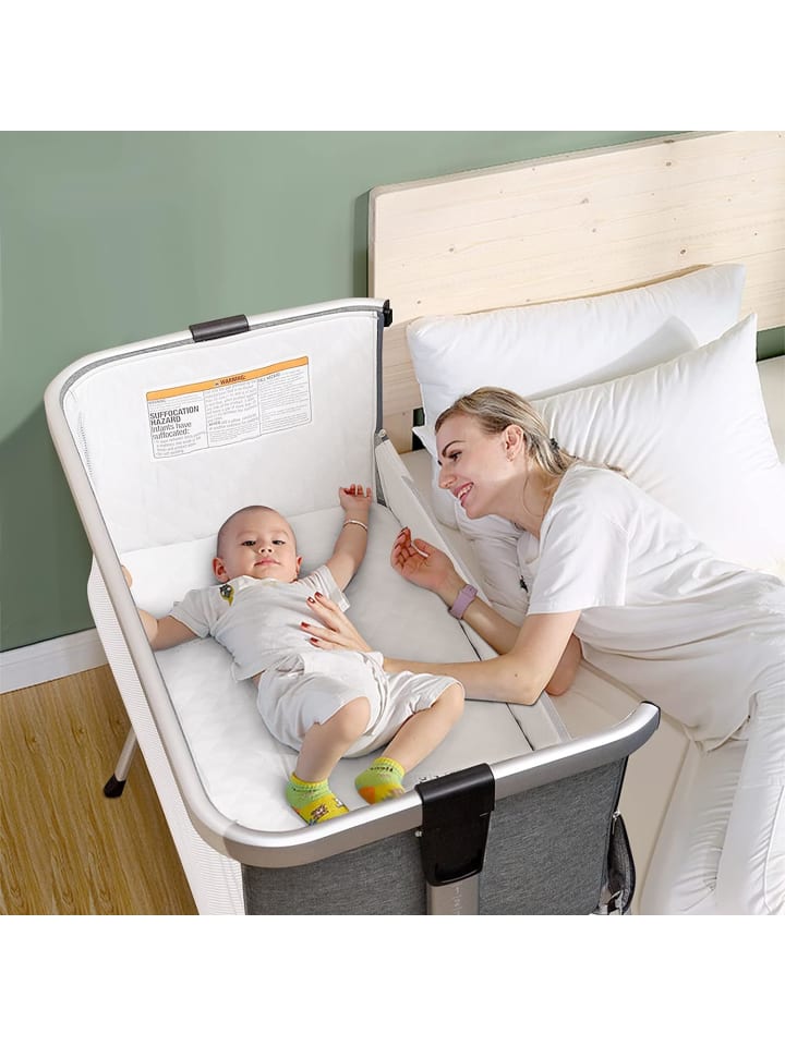 COSTWAY 3 in 1 Beistellbett in Anthrazit günstig kaufen 56 cm