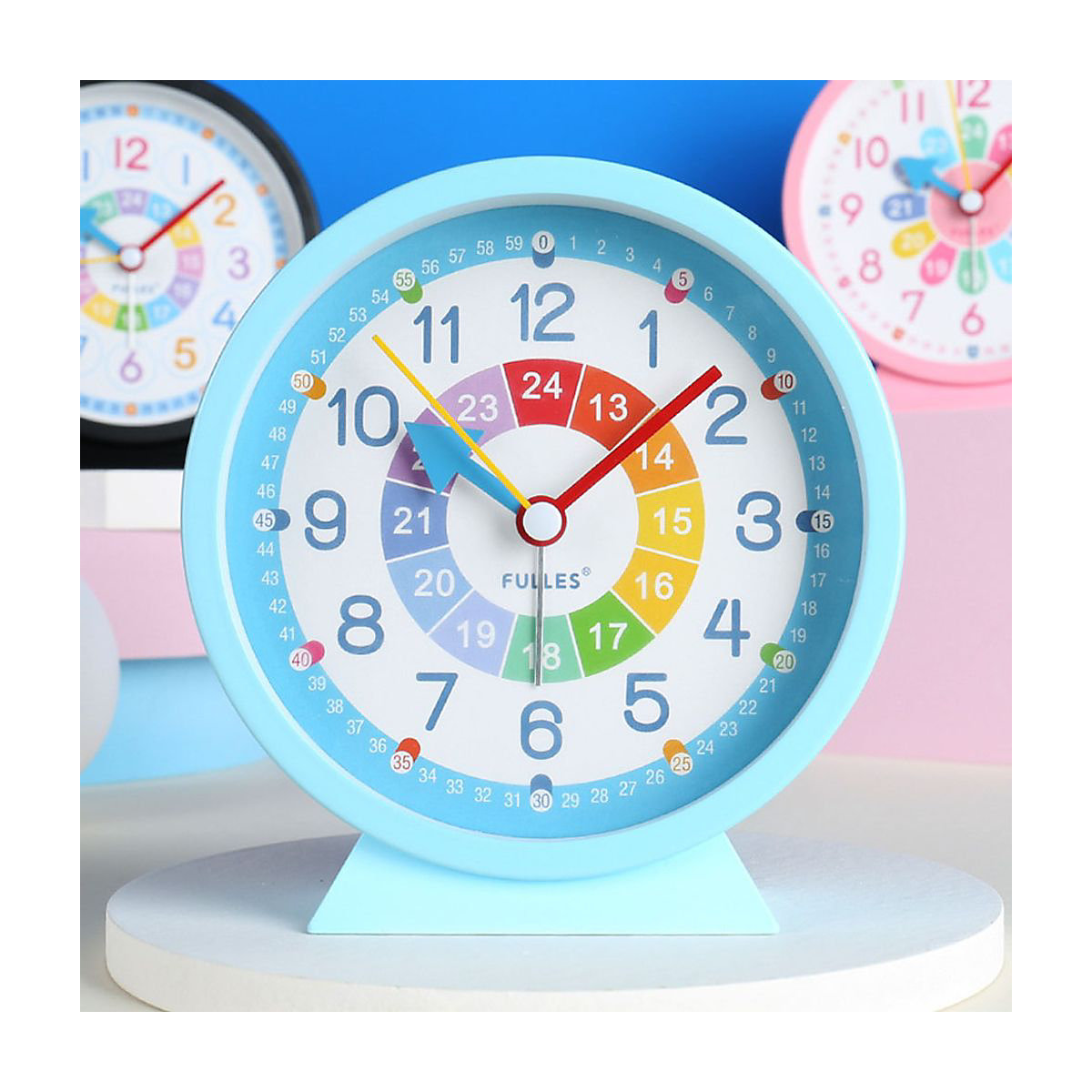 4 Zoll Kinder frühes Lernen Anerkennung Zeit kleine Wecker kreative Cartoon stille Uhr Wecker