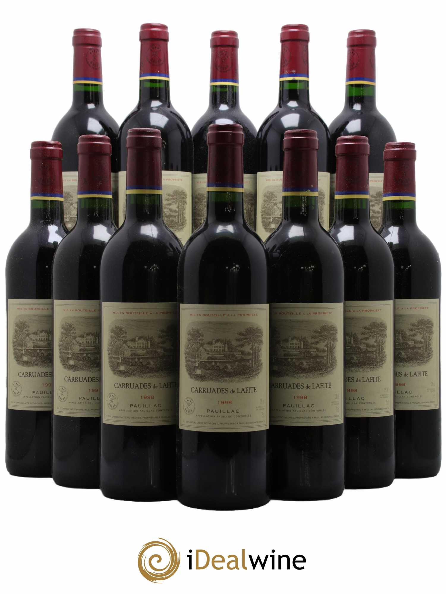 Carruades de Lafite Rothschild Second vin  1998 - Lot de 12 Bouteilles