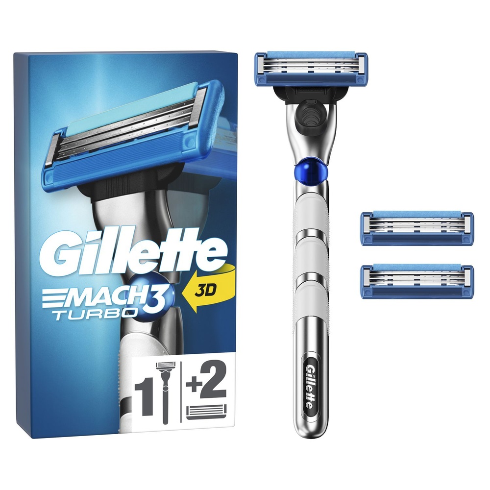 gillette Gillette Mach3 Turbo Rasoir - 3 lames Rasoirs