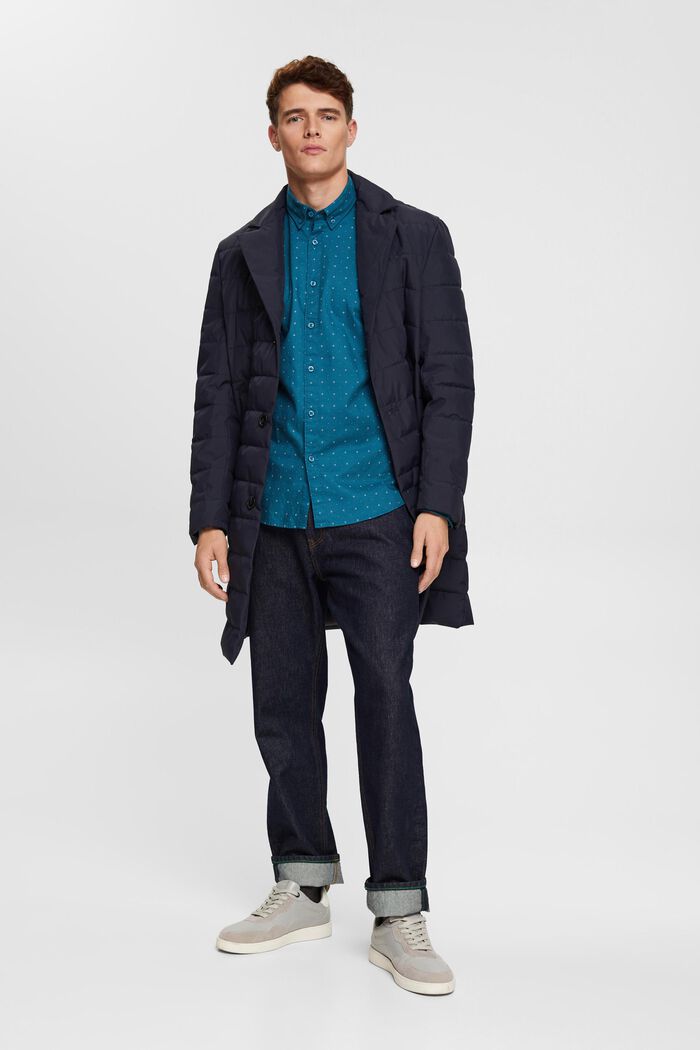 Button-Down-Hemd mit Micro-Print