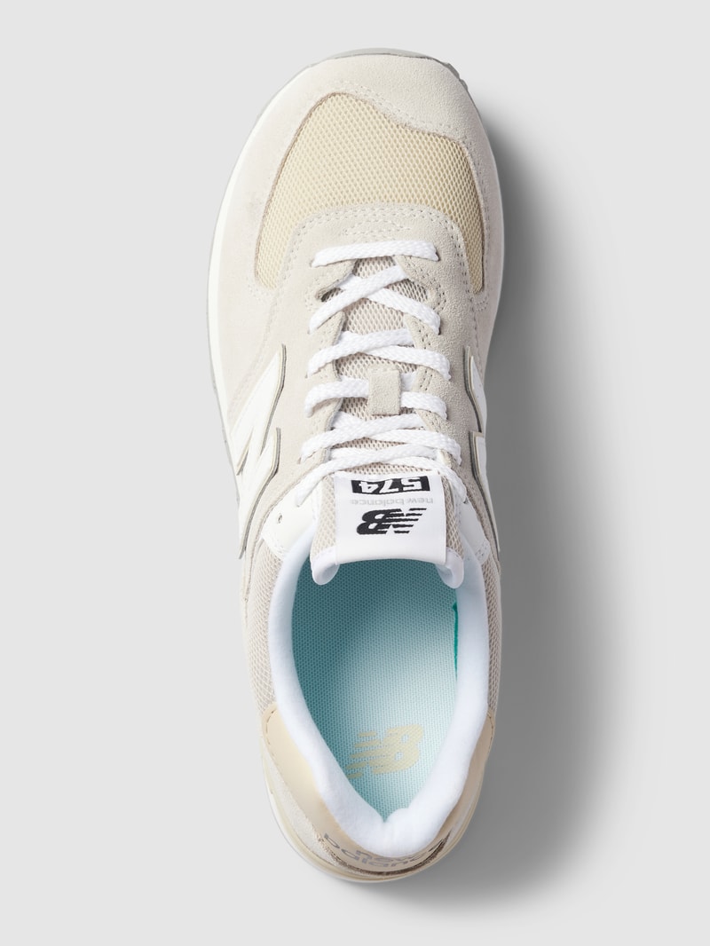 Sneaker mit Label-Details in beige