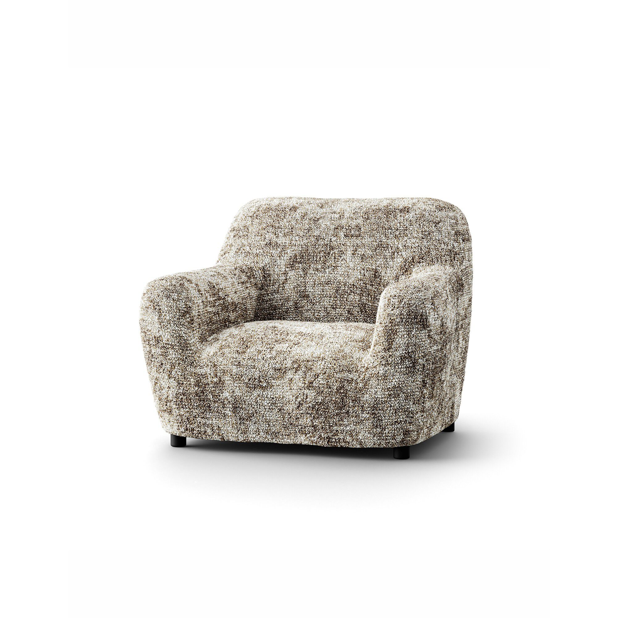 Housse bi-extensible microfibre gaufrée léopard pour fauteuil et canapé