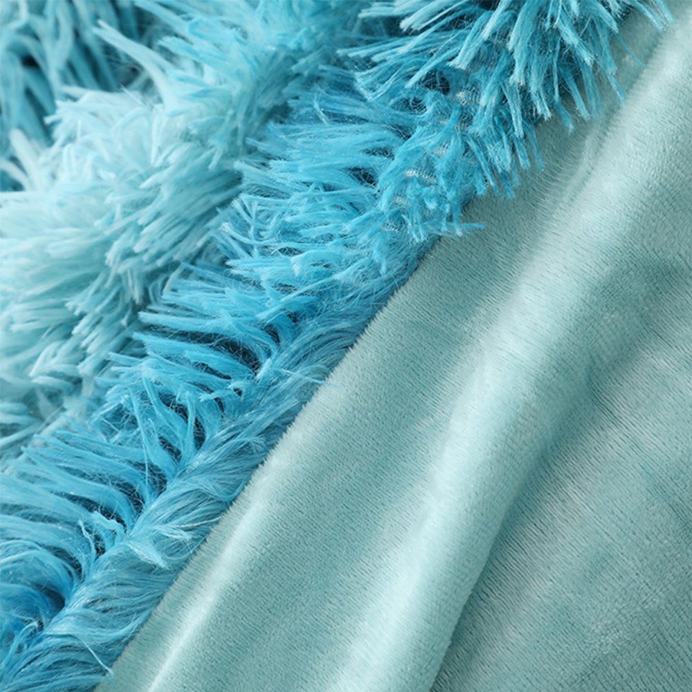 Wohndecke Kuscheldecke, Flauschige Decke, Wendedecke mit Langen Haaren, zggzerg
