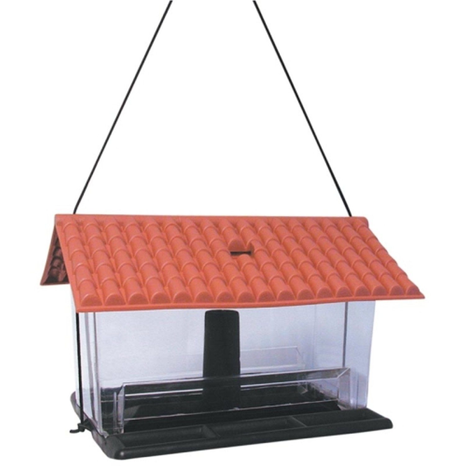 sesua Vogelhaus Vogelfutterstation Vogelhaus für 2,5 kg Futter Kunststoff Hängen aufstellen