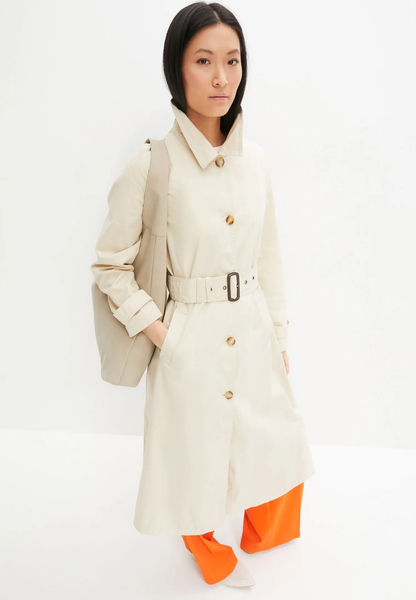 bonprix IN-OPTIK MIT ABNEHMBARER KAPUZE - Gabardina