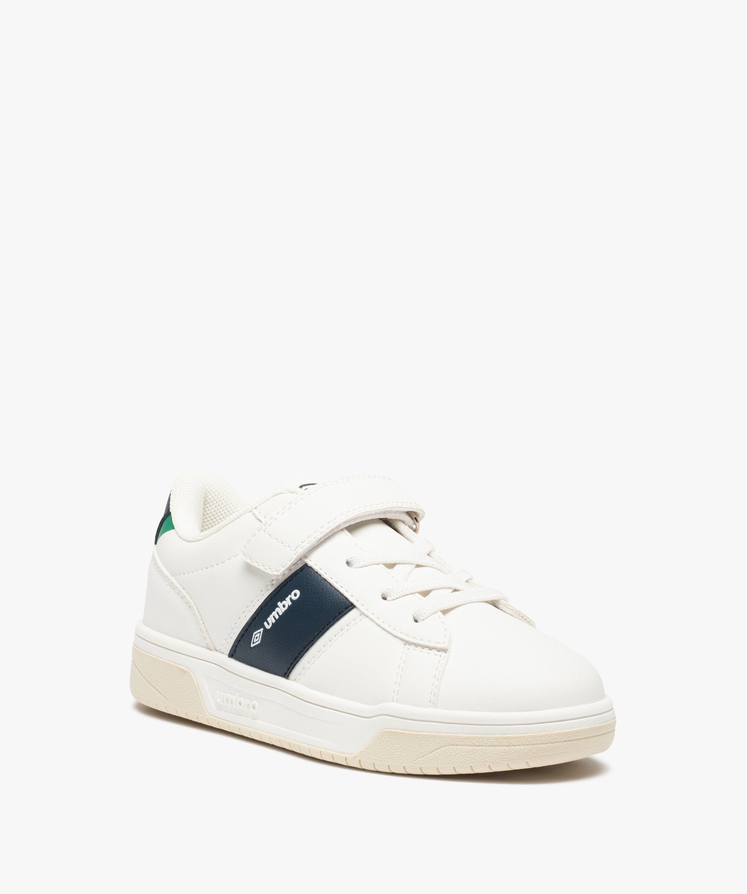 Baskets Garçon à lacets élastiques et scratch – Umbro N... blanc | GEMO