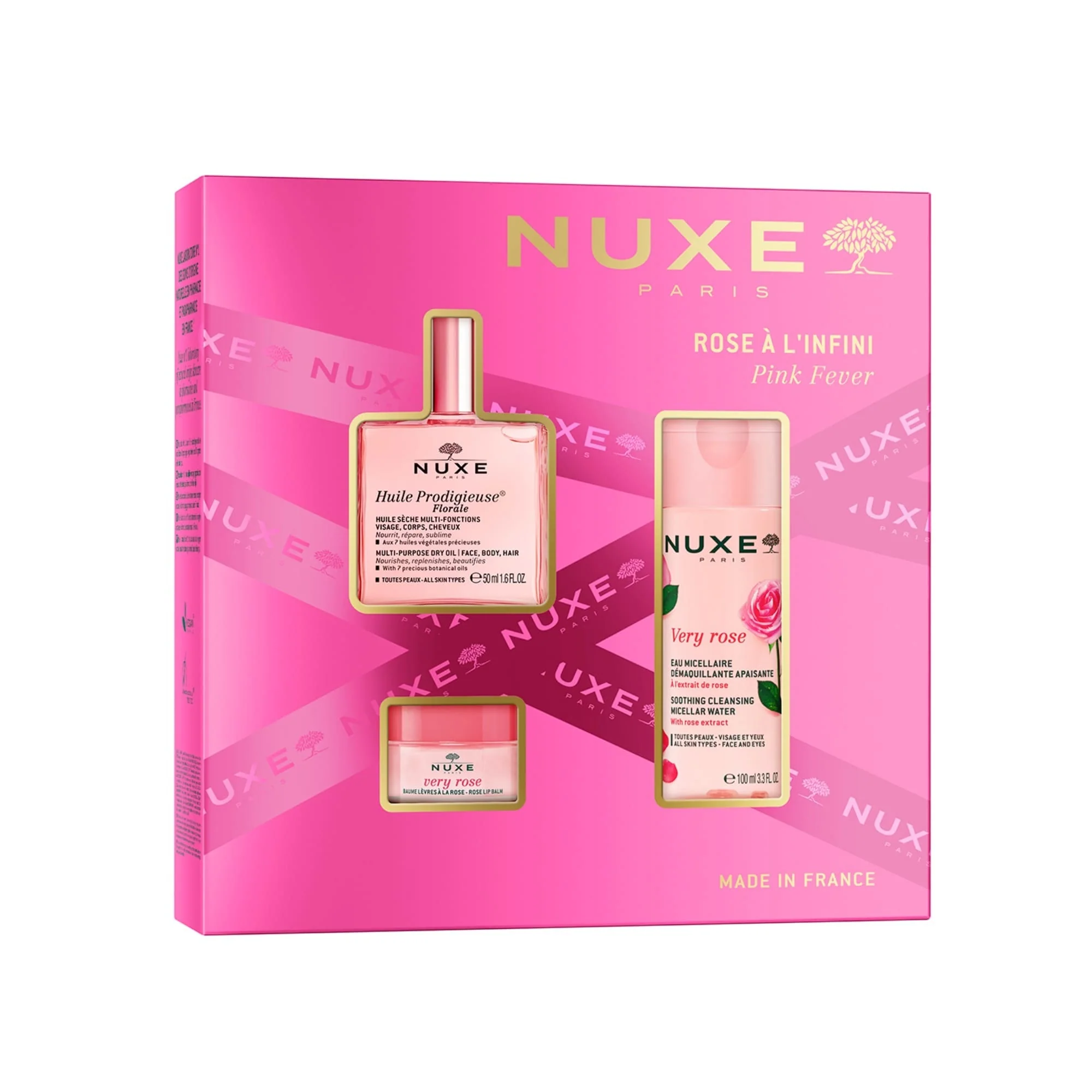 Very Rose Gli Iconici Floral Kit - Conjunto para Rosto e Corpo, Óleo Facial Nutritivo, Óleo Corporal, Óleo Capilar