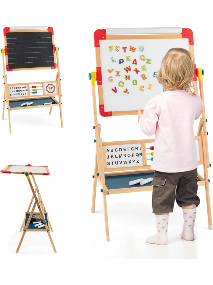 COSTWAY 3 in 1 Kinderstaffelei drehbar in Bunt günstig kaufen onesize