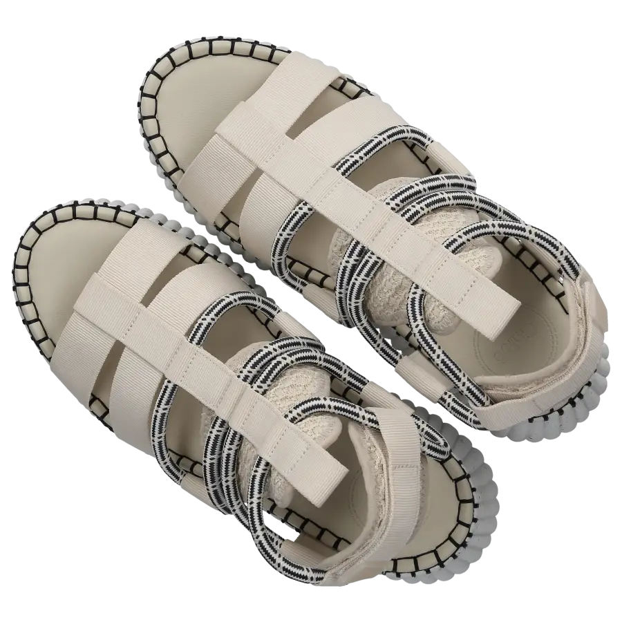 Chloé - Sandalen NAMA Baumwolle - beige
