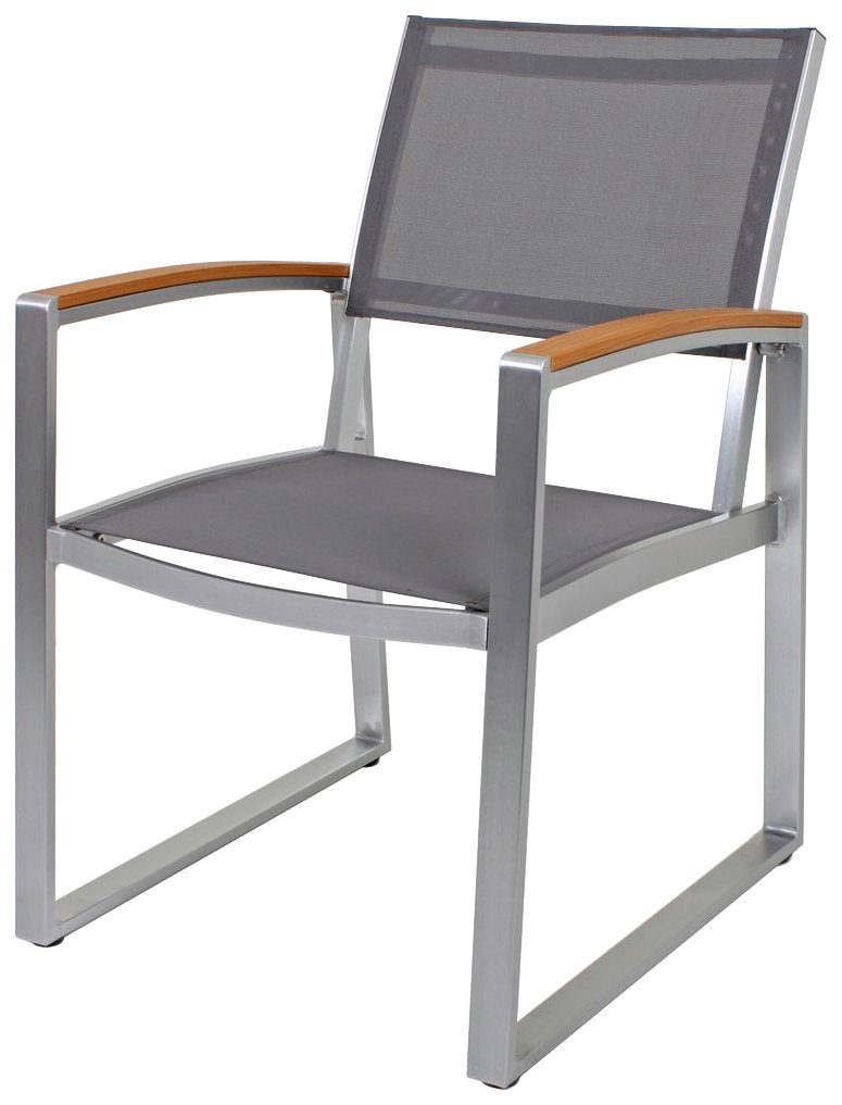 Garden Pleasure Gartenstuhl AVA (Set, 2 St), 2er Set, Kunststoff/Non-Wood, grau