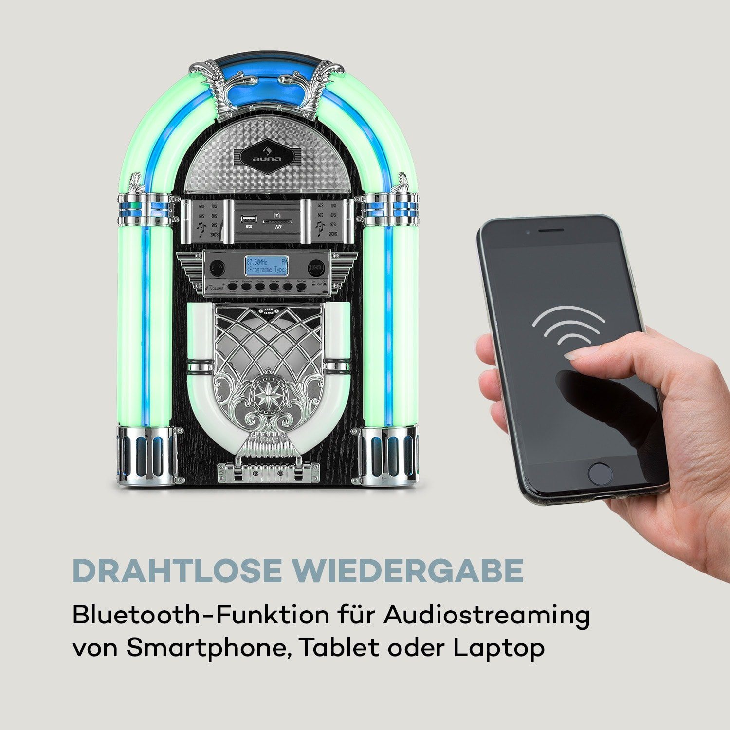 Auna Arizona DAB+ Stereoanlage (DAB+/UKW-Radio alle Sender digital oder analog)
