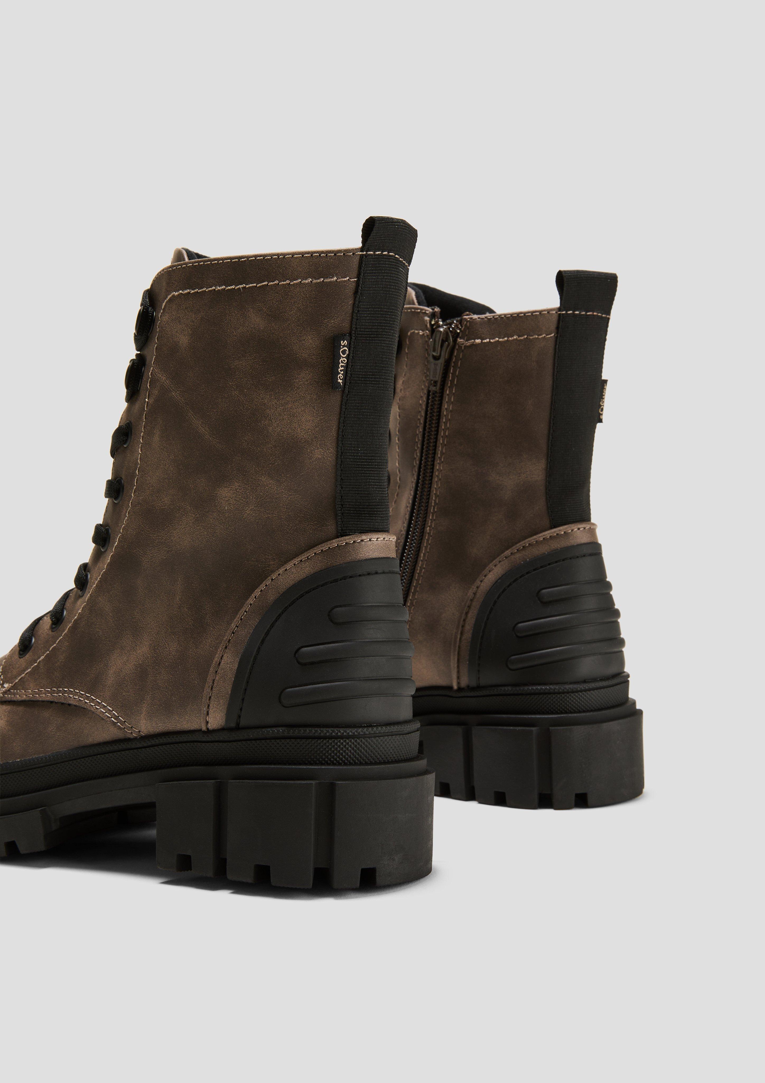 Chunky Boots in Leder-Optik  6008287-300