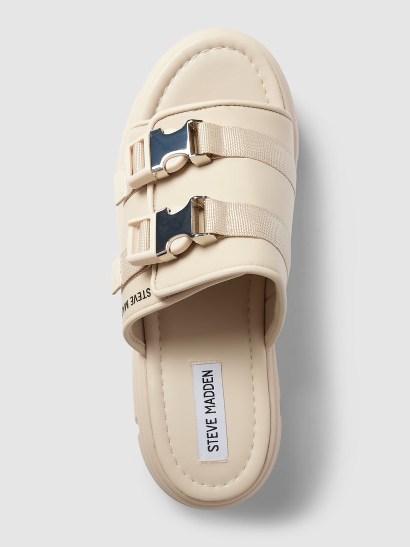 Pantoletten mit Label-Detail Modell 'ACTIVATOR' in offwhite