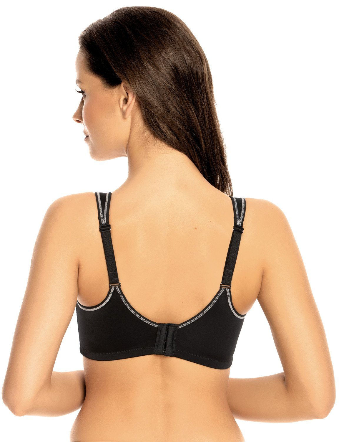 Viania Sport-BH 101470 (1-tlg) CoolQuick-Spezialfaser atmungsaktiv feuchtigkeitsregulierend starker Halt High Function Farbe Schwarz