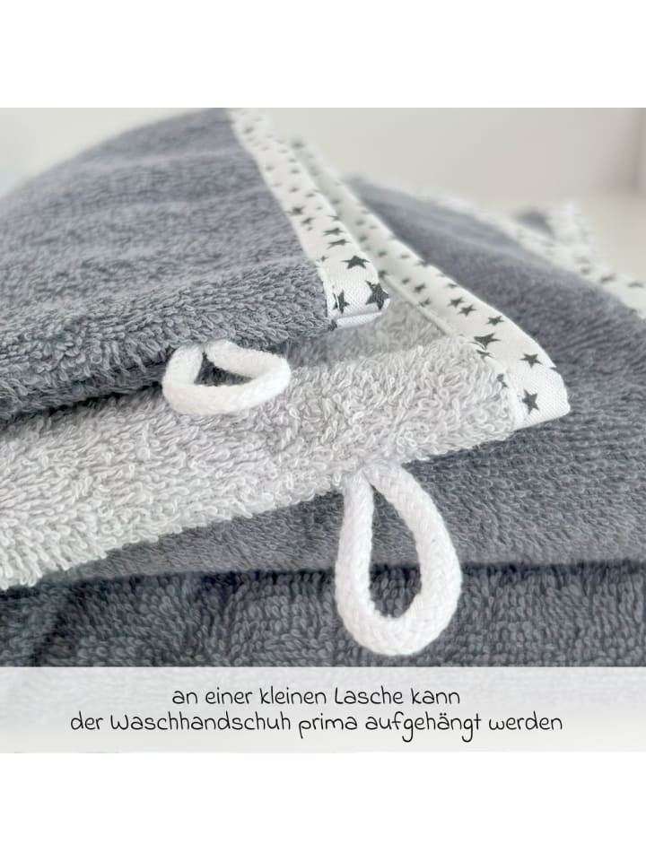 Wörner 3-tlg. Bade-Set - Kapuzenbadetuch in grau günstig kaufen onesize