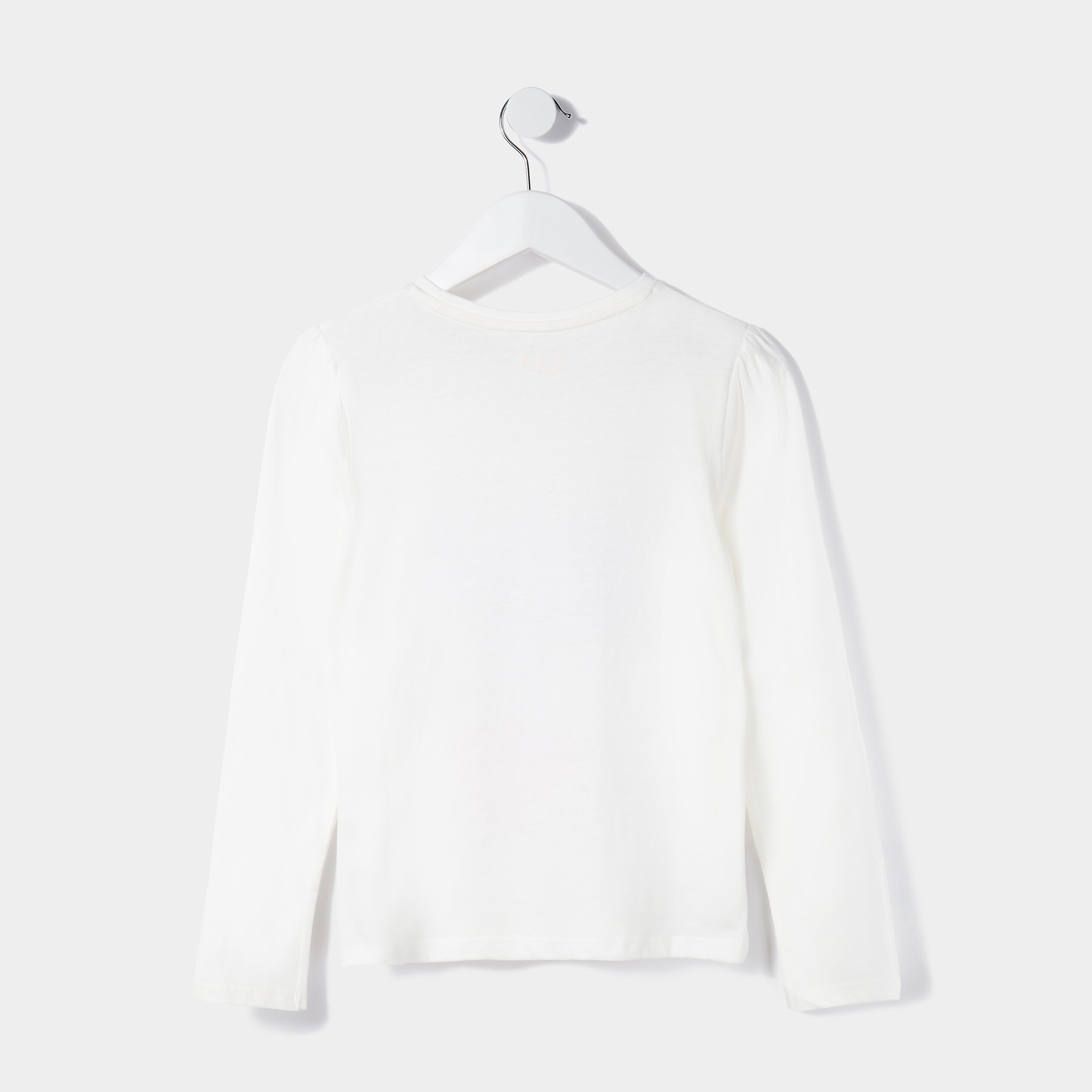 T-shirt manches longues sequins ivoire fille | La Halle