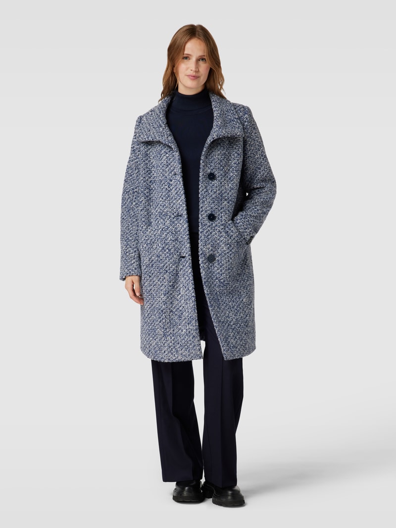 Mantel mit Grobstrick Modell 'PALERMO' in blau
