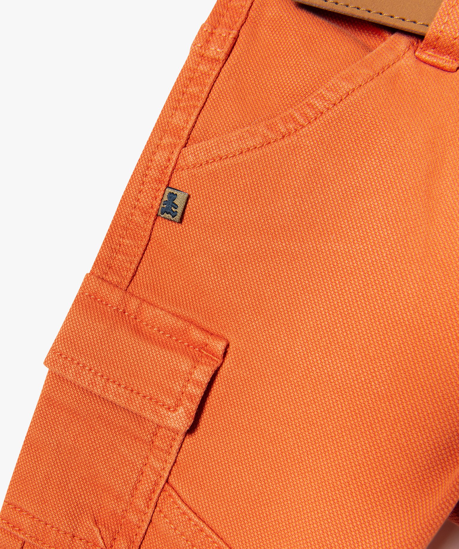 Pantalon bébé Garçon cargo avec ceinture chinée - LuluCa... orange | GEMO