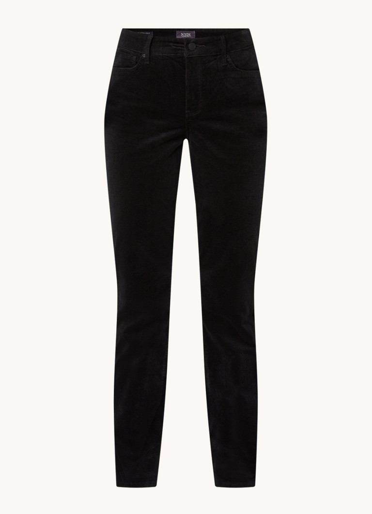 NYDJ Marilyn straight fit mid waisted trousers made of corduroy