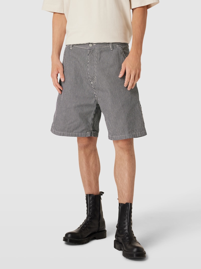 Bermudas mit Streifenmuster Modell 'TERRELL' in dunkelblau