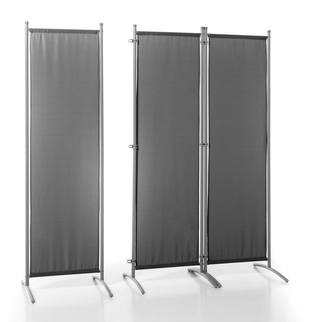 HC Home & Living Stellwand Paravent 3tlg. ca. 260 x 170 cm - Anthrazit