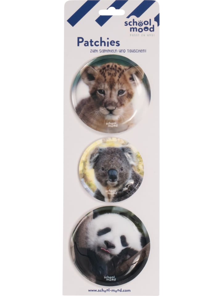 SCHOOL-MOOD School Mood 3er Patchy-Set Tierkinder günstig kaufen onesize