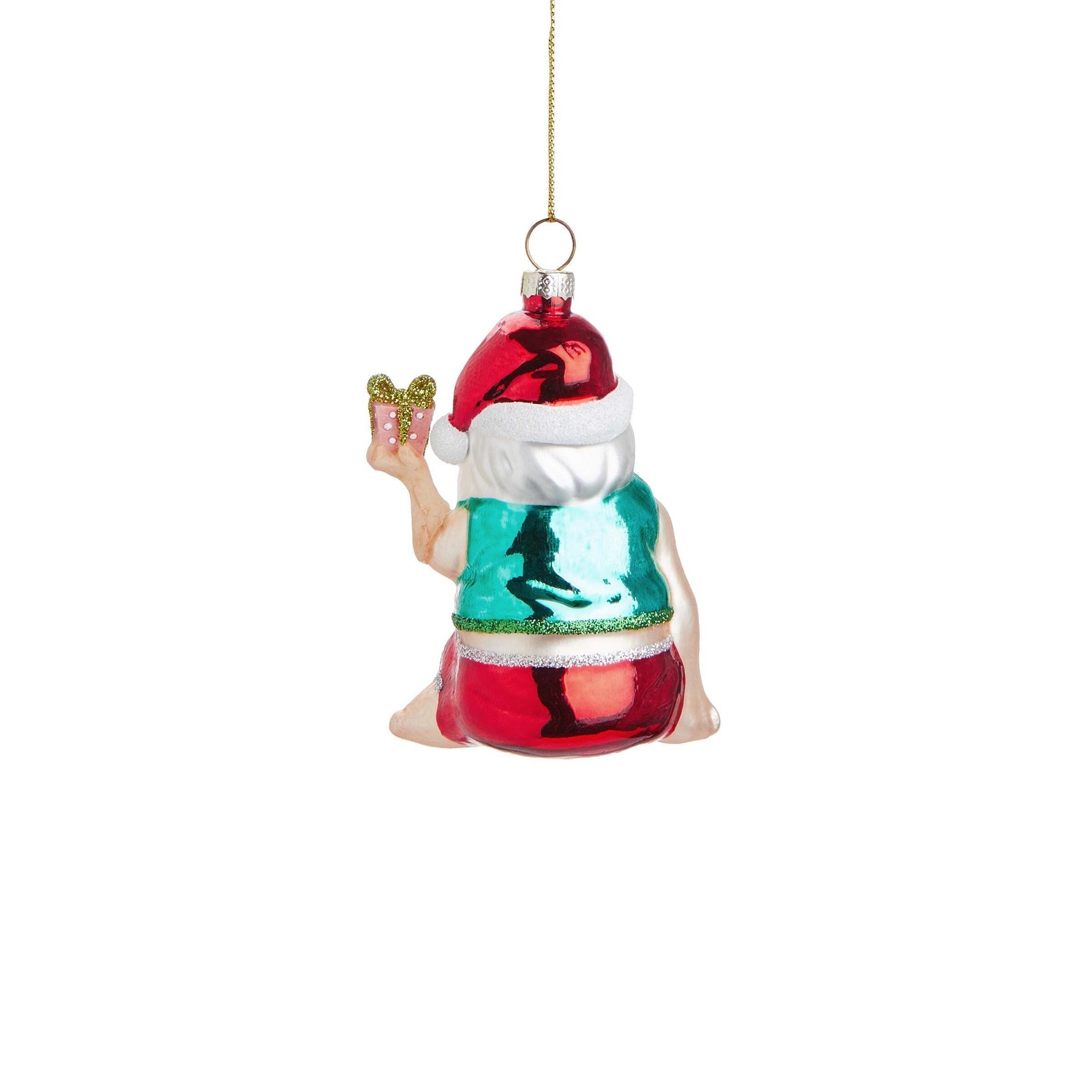 HANG ON Anhänger Yoga Santa mit Geschenk Höhe 10cm