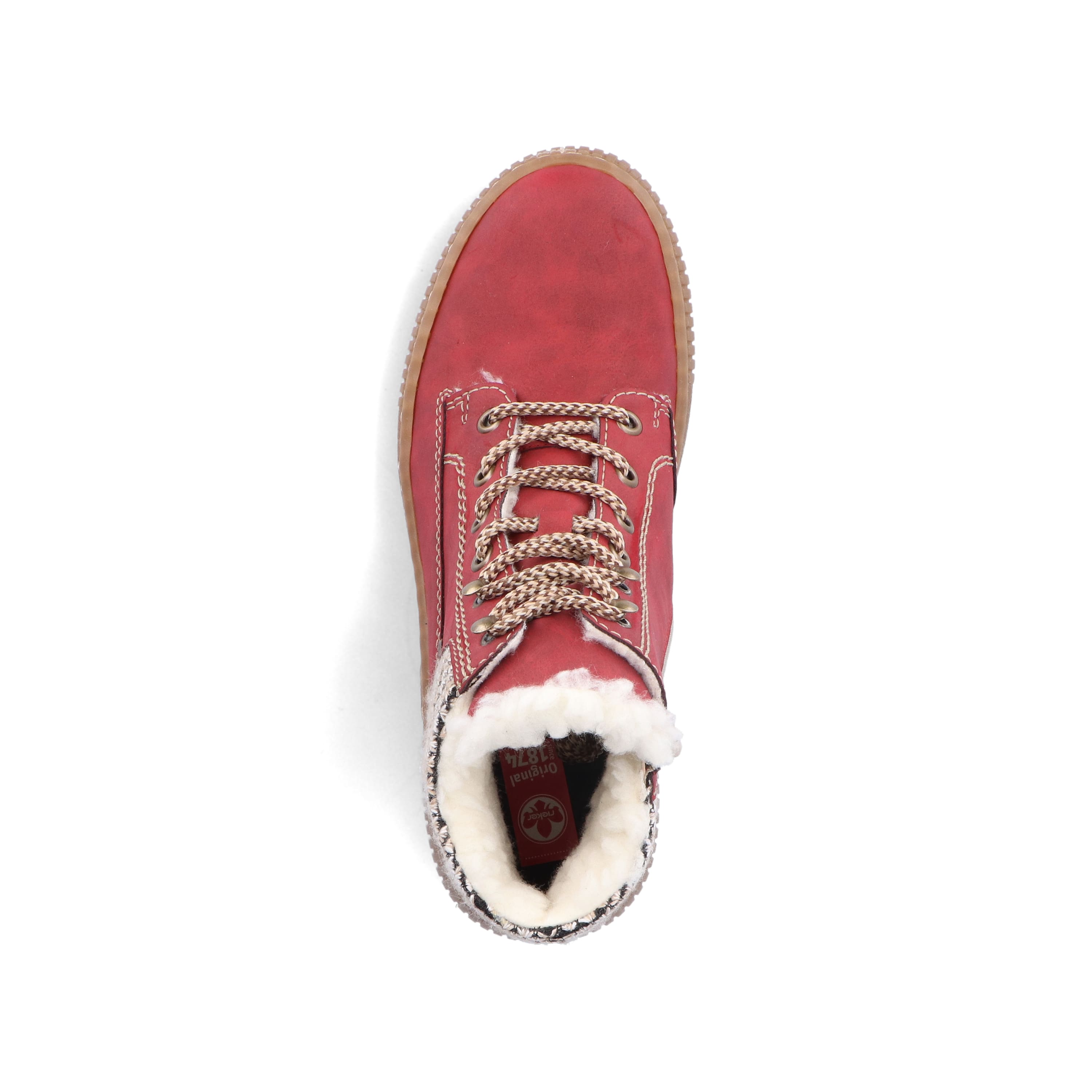 Rieker Damen Schnürstiefel feuerrot