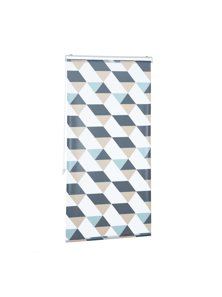 relaxdays Duschrollo Triangle in Bunt - (B)80 x (H)240 cm günstig kaufen onesize