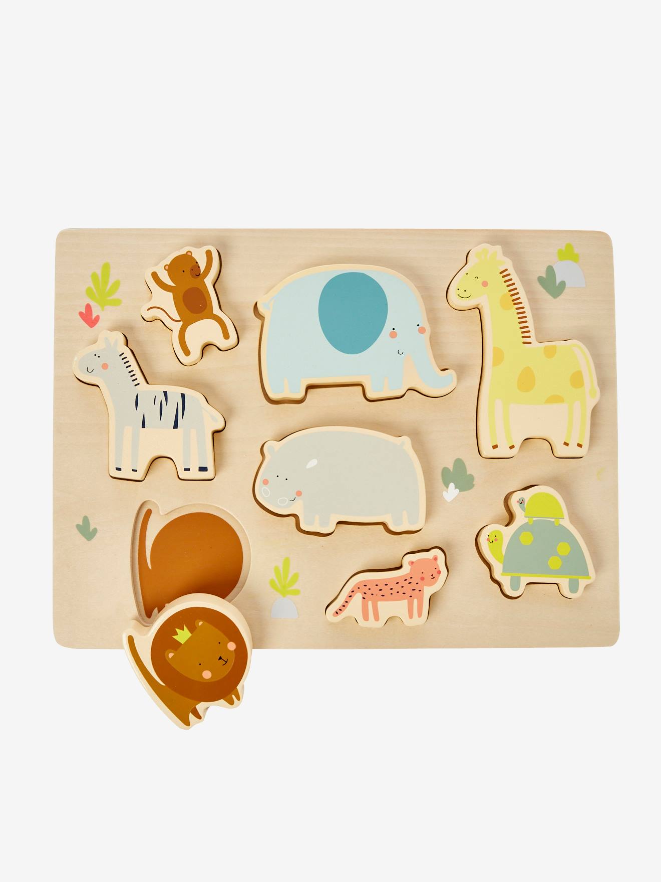 Puzzle chunky Jungle en bois FSC® multicolore