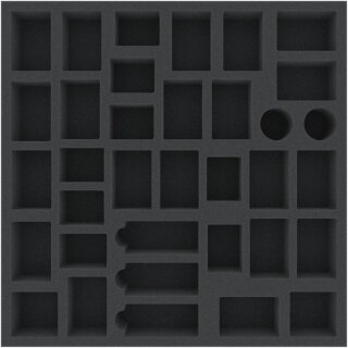 Feldherr 345 mm x 345 mm x 45 mm Schaumstoffeinlage für Brettspiele - 35 Fächer