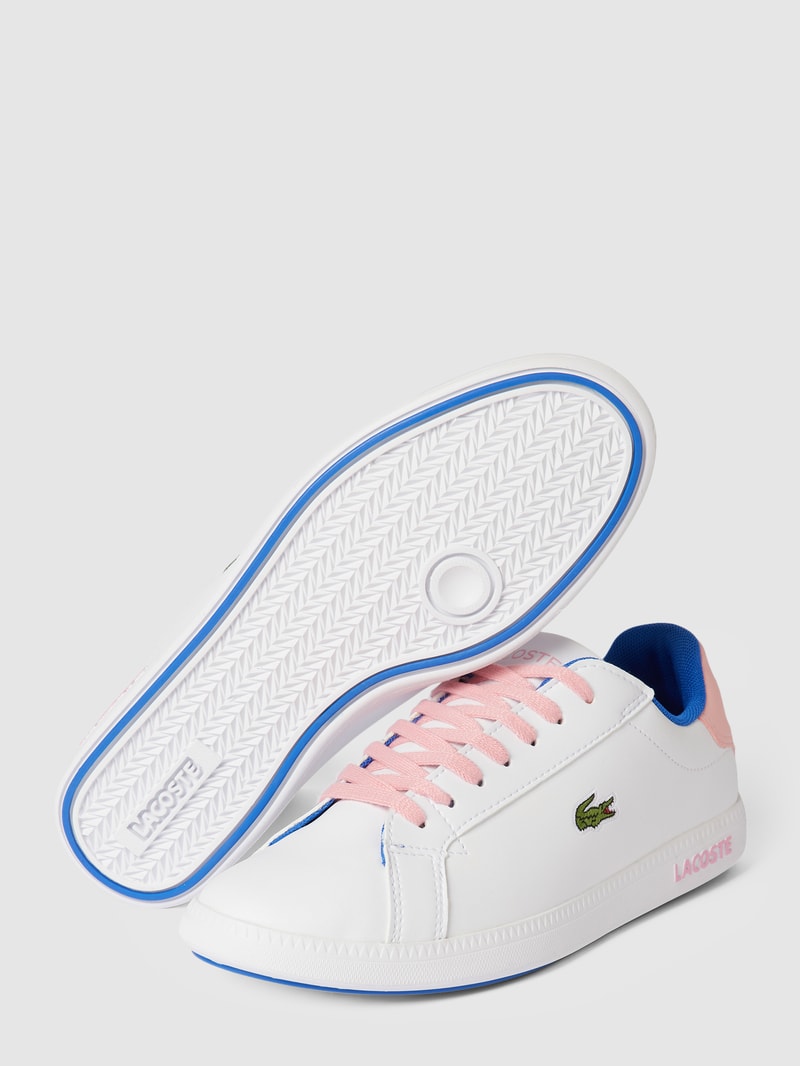 Sneaker mit Logo-Stickerei in weiß