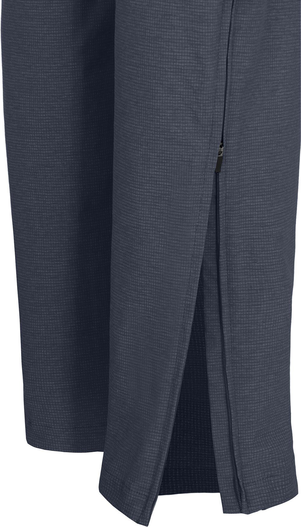 Bergson Zip-off-Hose PORI Doppel Zipp-Off mit T-ZIPP Damen Wanderhose, robust elastisch, Normalgrößen, grau/blau