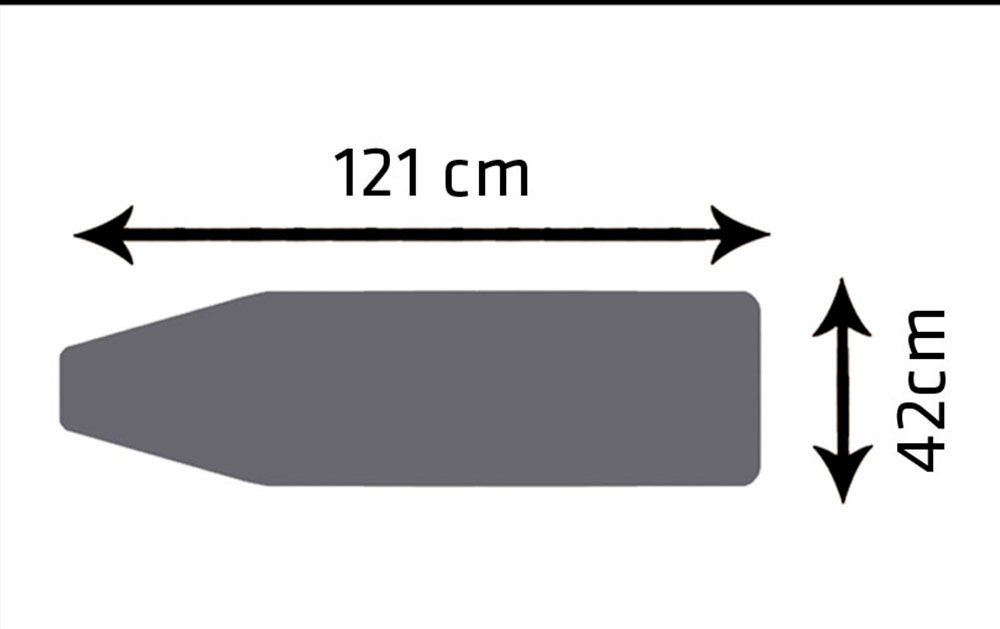 Bischof Bügelbrett Vera - Line, Bügelfläche 121x42 cm, stabiles, rutschsicheres Untergestell aus Stahl für sicheren Stand