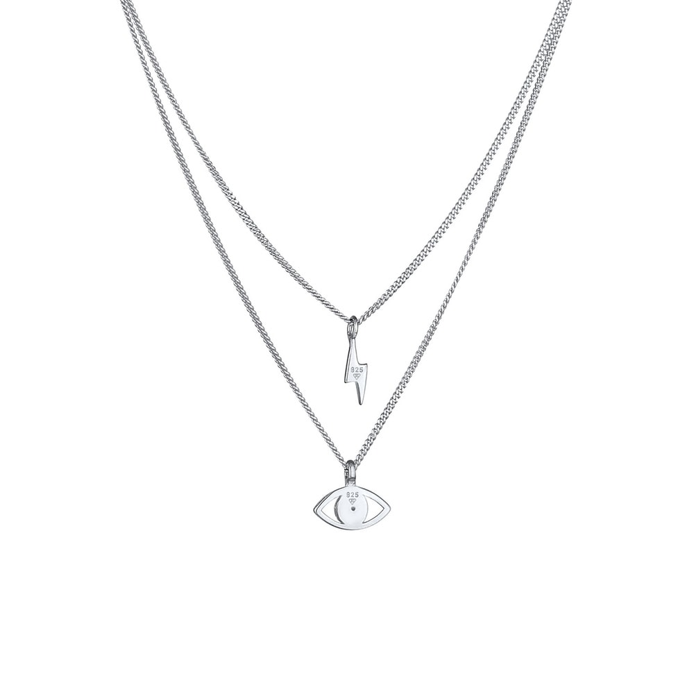 Elli Elli Collier Pendentif Œil maléfique pendentif pour dames Tendance avec cristaux  collier