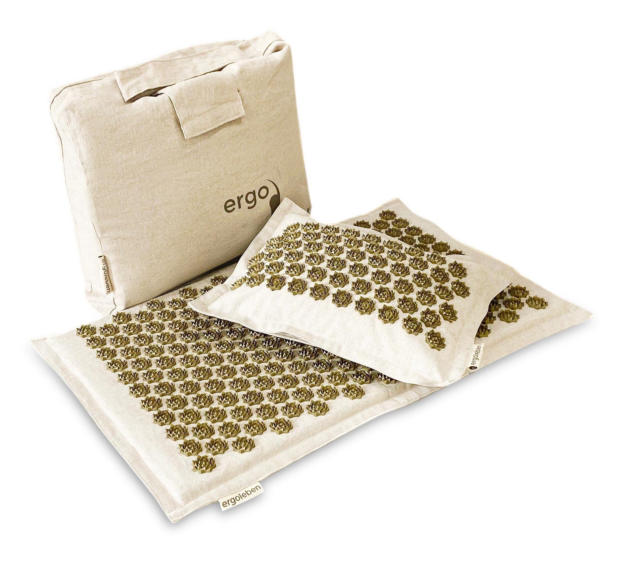ergoleben Akupressurmatte EL0020 Premium Matten Set braun