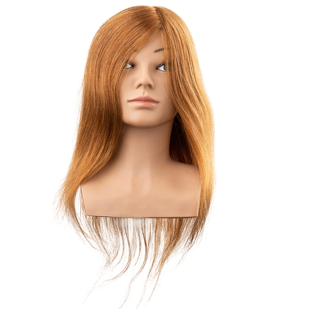 Efalock Übungskopf Lotta Humanhaar hellbraun 40cm