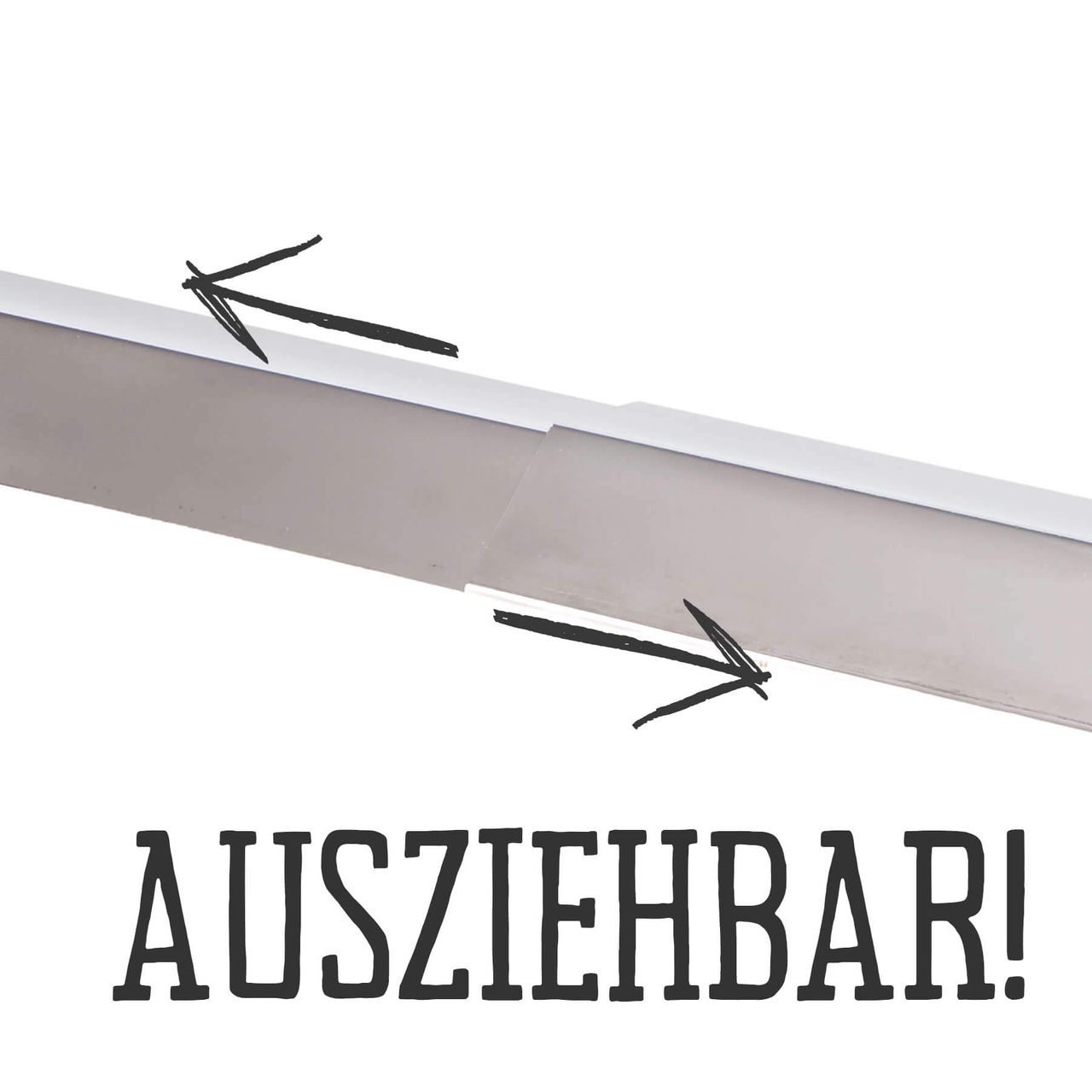 Allgrill Universal-Flammschutzblech Edelstahl 35-60 cm ausziehbar