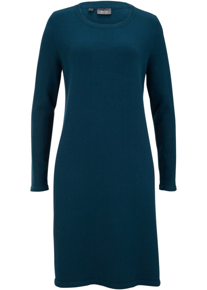 Basic Strickkleid mit recycelter Baumwolle
