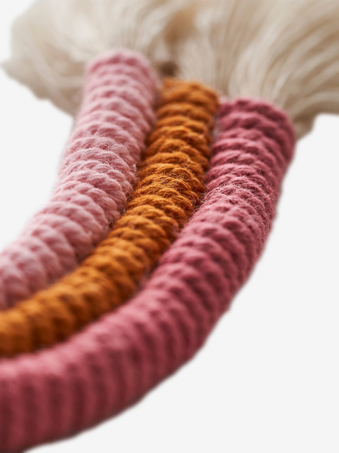 Guirlande pompons et arc-en-ciel multicolore