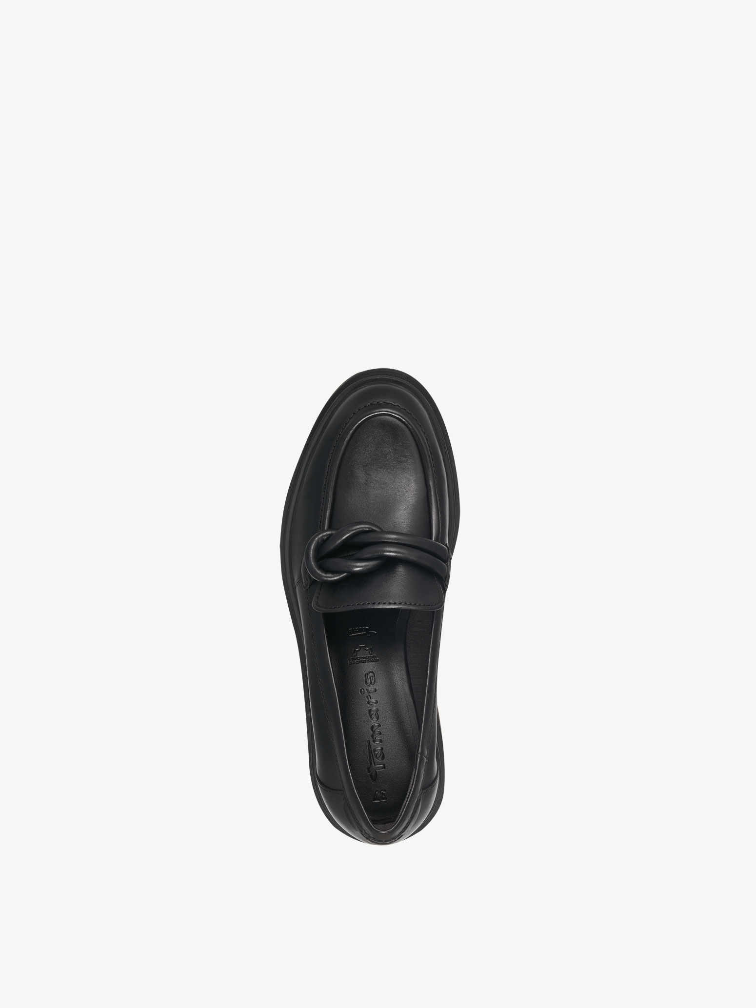 Slipper en cuir - noir
