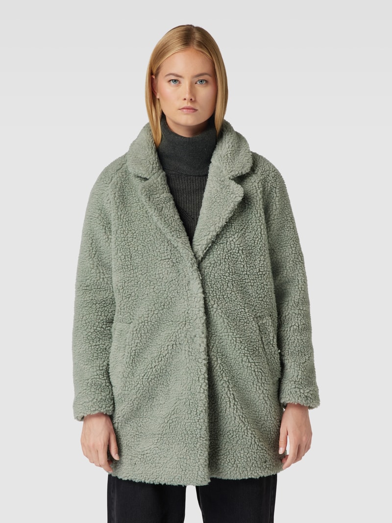 Mantel mit Teddyfell Modell 'NEWAURELIA' in schilf
