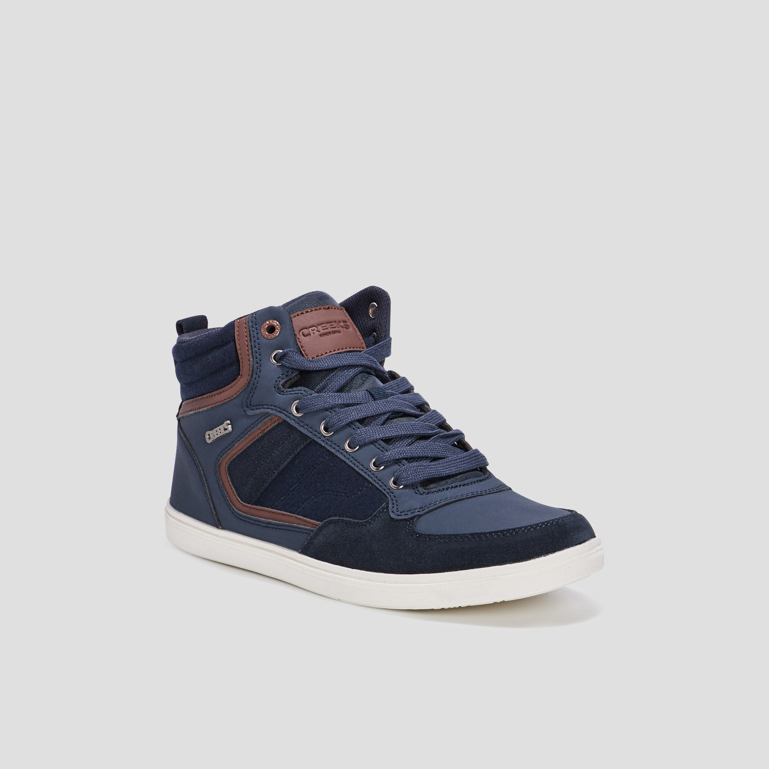 Baskets montantes Creeks bleu homme | La Halle