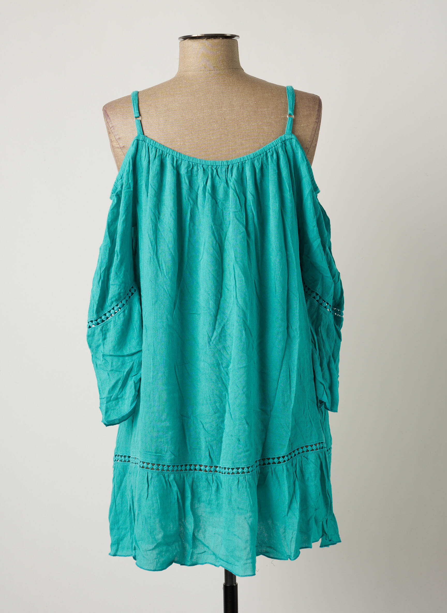 Lara Ethnics Tuniquemanchelongue Femme couleur bleu