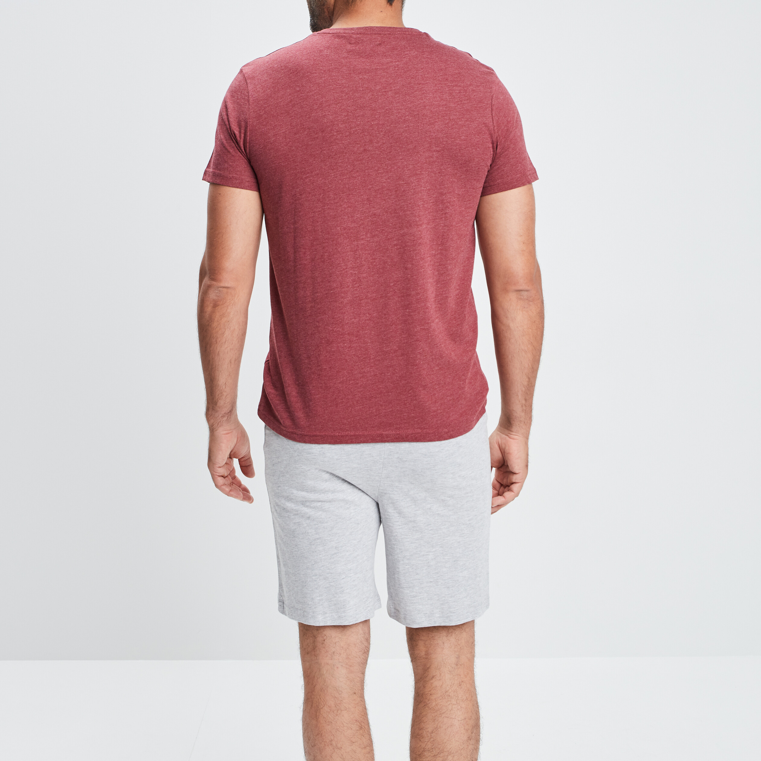 Ensemble pyjama 2 pièces bordeaux homme | La Halle